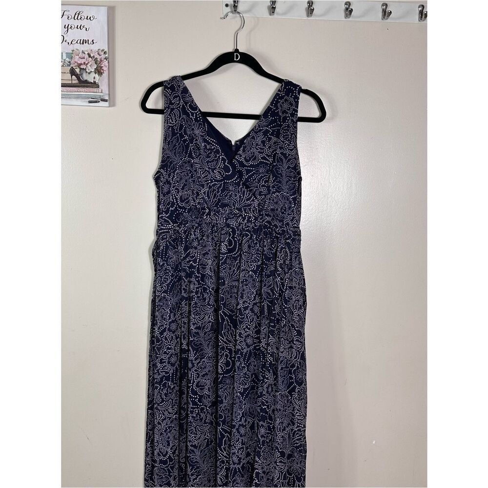 Motherhood Navy and White Floral V-Neck Maxi Dress